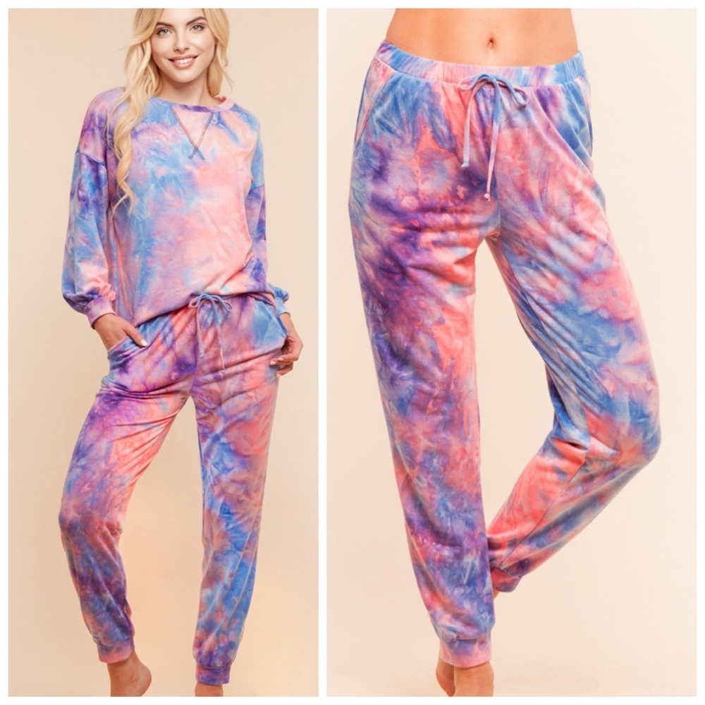 Tie-dye jogger pants
